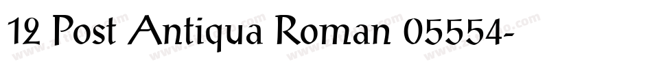 12 Post Antiqua Roman 05554字体转换